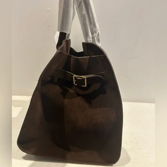 Large brown suede bag - Picture 3 of 6